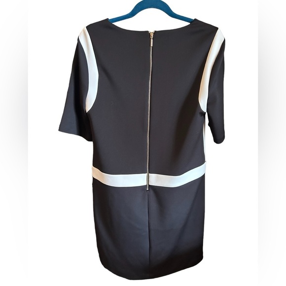 Karl Lagerfeld NWT Black and White Dress Lined Size 10 Colorblock - Picture 4 of 8